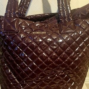 MZ Wallace Burgundy Laquer Medium Metro Tote Bag